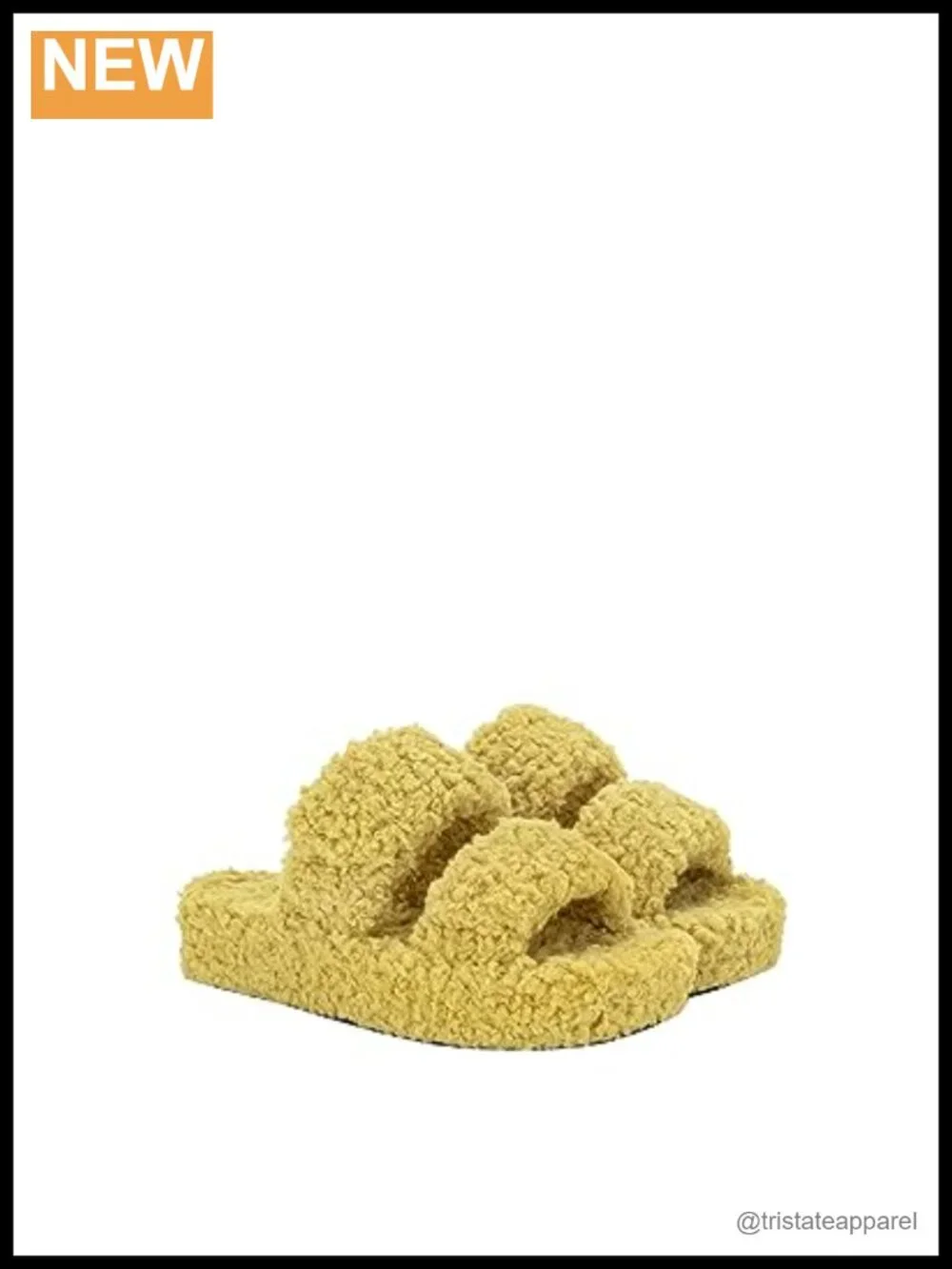Lexi Platform Sandal Vegan Leather Faux Fur Slide Casual